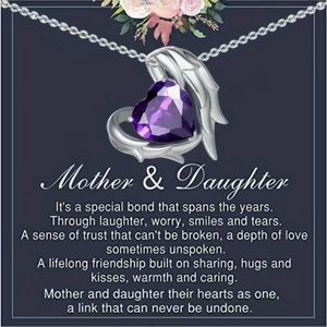 Mother and Daughter Birthstone Pendant